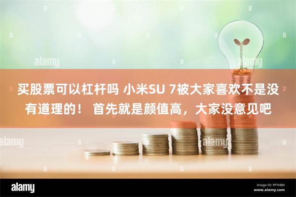 买股票可以杠杆吗 小米SU 7被大家喜欢不是没有道理的！ 首先就是颜值高，大家没意见吧